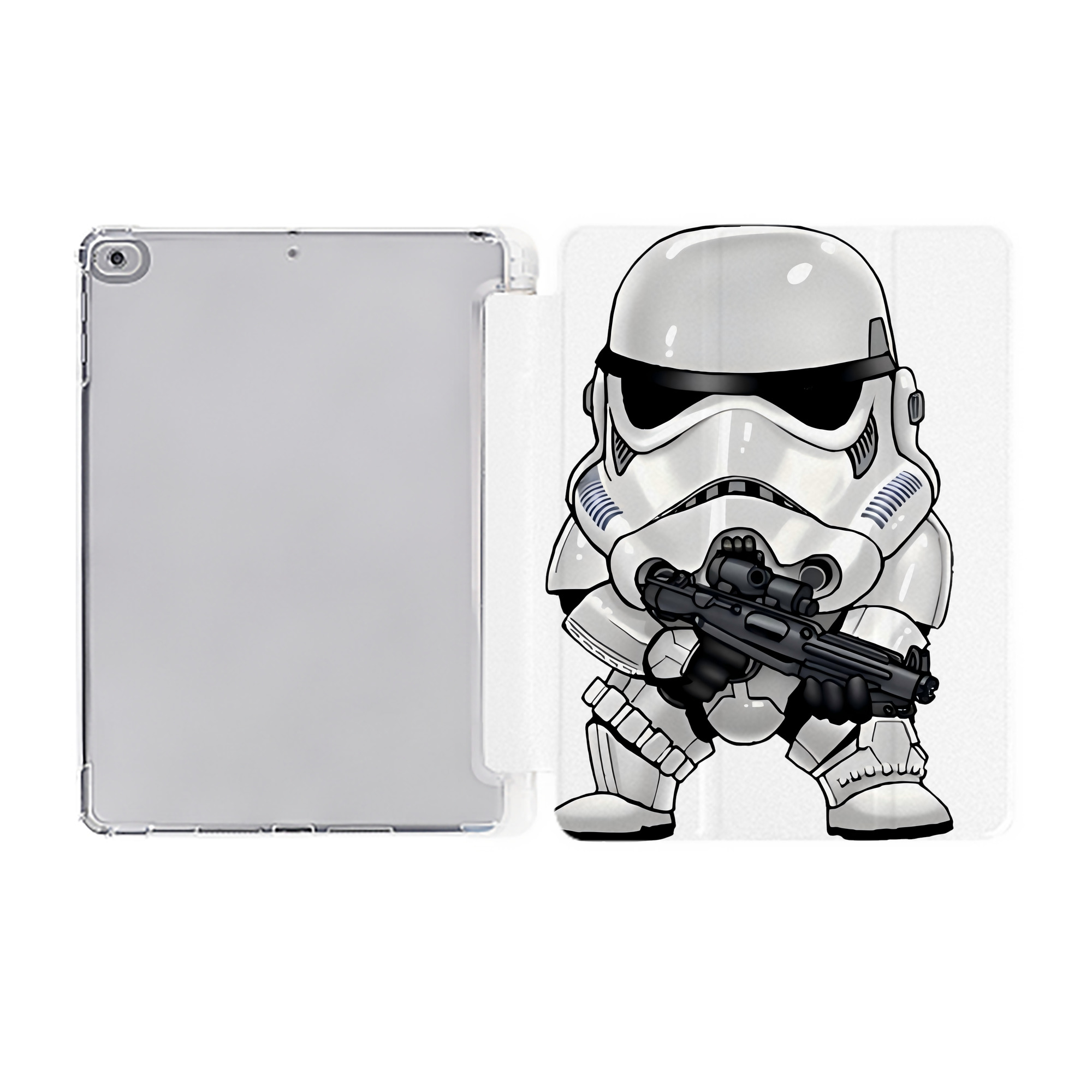 （画像用） スター・ウォーズ Star Wars IPad ケース ペン収納付き 三つ折りスタンド PUレザー×シリコン 対応機種9.5/10.5/10.9インチ